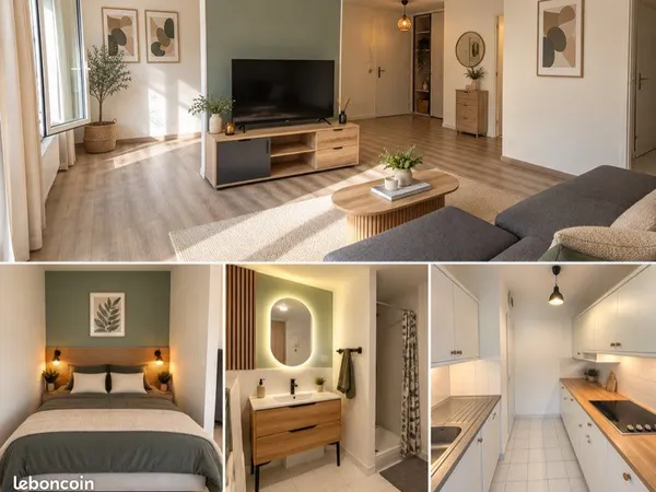 À louer - T2 meublé de 40 m² avec balcon et parking sécurisé