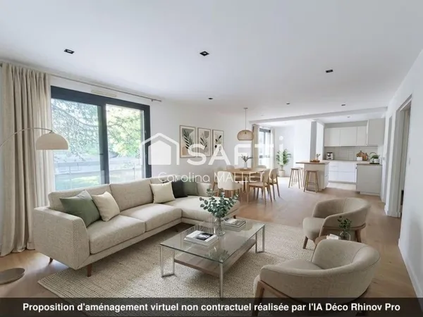 Belle Résidence des années 80, appartement T4 rénové avec balcon, cave et parking.