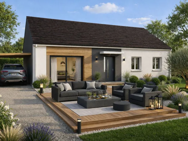 Terrain + maison 90 m²