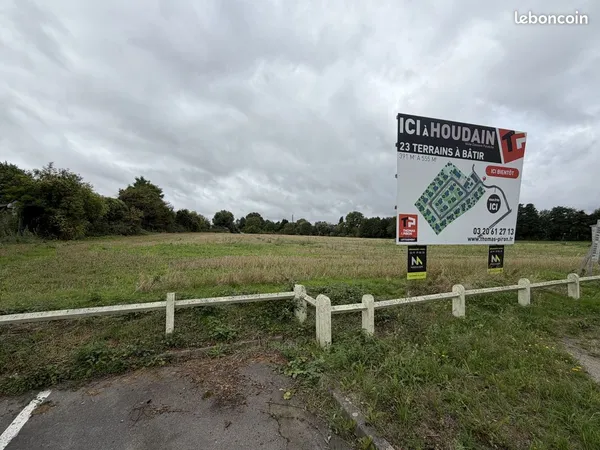 Terrain 455 m² Houdain