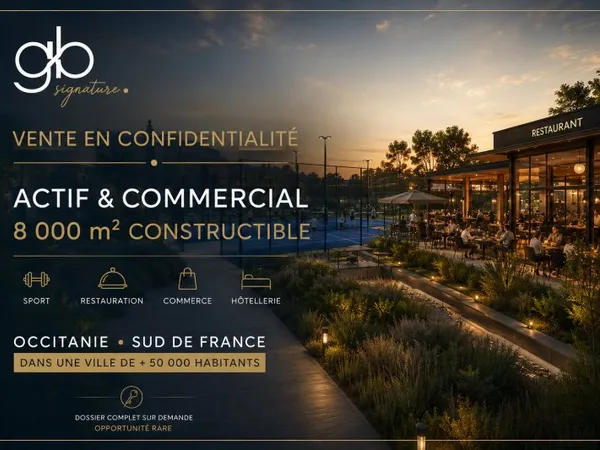ACTIF IMMOBILIER ET COMMERCIAL 8 000 M2 CONSTRUCTIBLES OCCITANIE SUD DE LA FRANCE MURS ET FONDS DE C