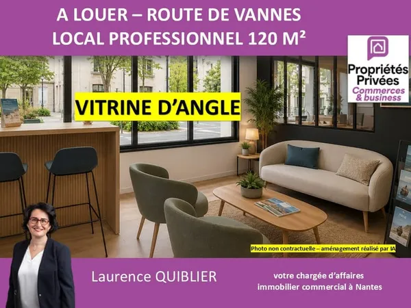 44100 NANTES - ROUTE DE VANNES BUREAUX COMMERCIAUX 120 M² A LOUER