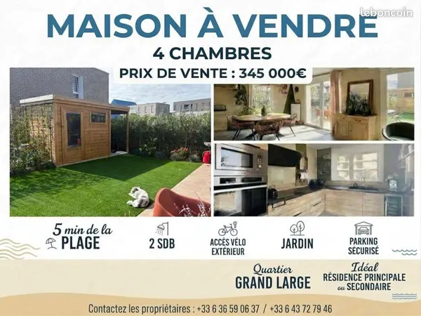 Maison 5 min de la plage