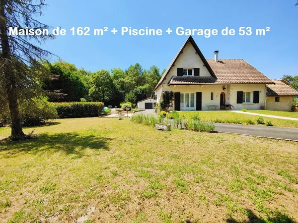 Pavillon T6, piscine, pompe à chaleur, garage 53m²