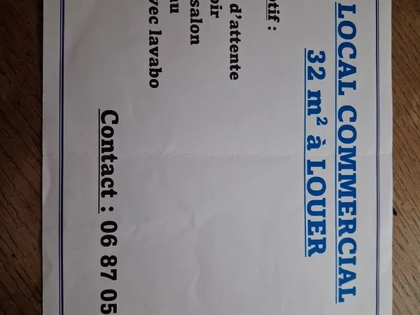 Loue local commercial 32 m2 à Brioude