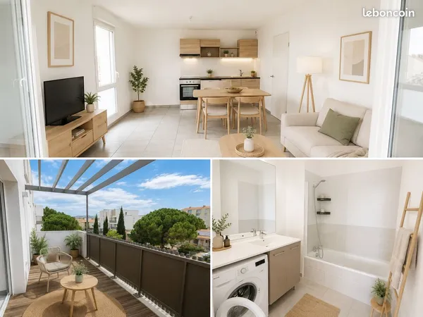 Bel appartement T3 de 58,5 m² avec terrasse dans une résidence récente et sécurisée - Narbonne, quar