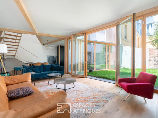 Duplex à l'esprit loft avec jardin