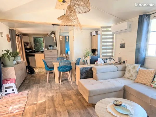 Vends Mobil Home O'HARA 4 Saisons de 43 m2 dans camping à l'année