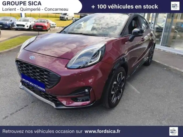 Ford Puma 1.0 flexifuel 125ch s&amp;s mhev st-line x vivid ruby edition — photo 1