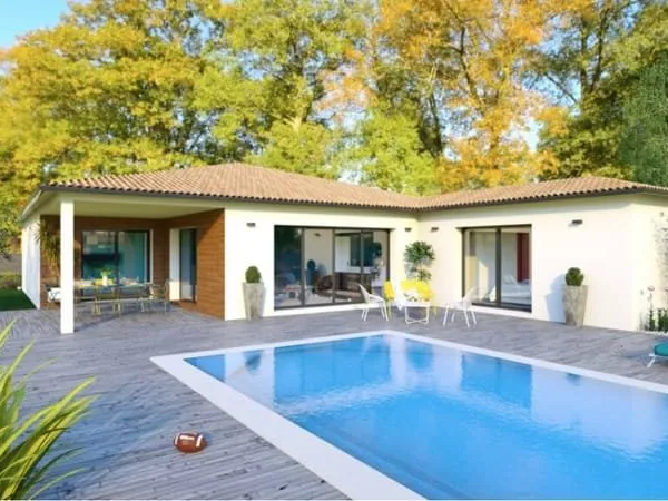 Villa de plain-pied de 120 m2 sur un terrain de 567 m2 à SALSES-LE-CHATEAU.