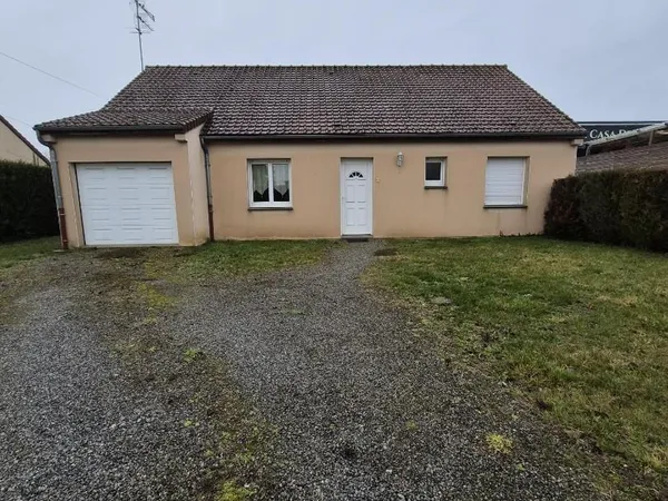 Maison individuelle de plain pied avec 3 chambres - jardin - garage