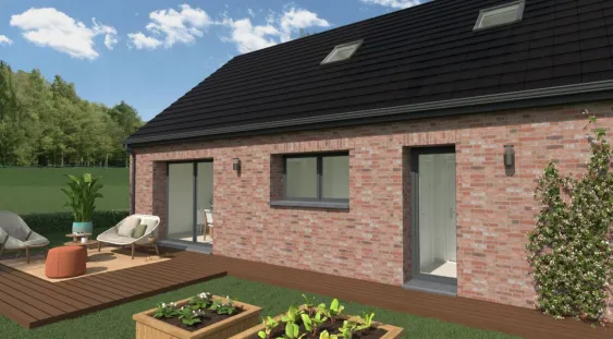 Terrain + maison 82 m²