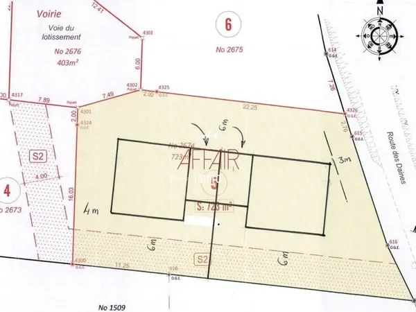 TERRAIN - 74270 FRANGY - POSSIBILITE DE CONSTRUIRE UNE MAISON MITOYENNE
