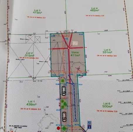 Terrain 482 m²