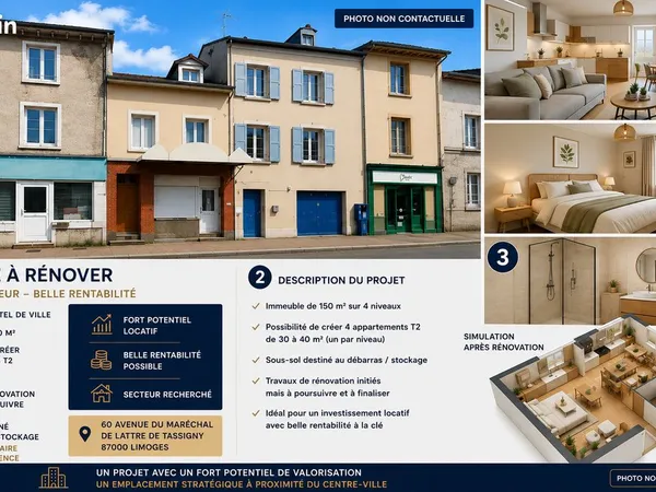 Immeuble de rapport 159 m² à rénover