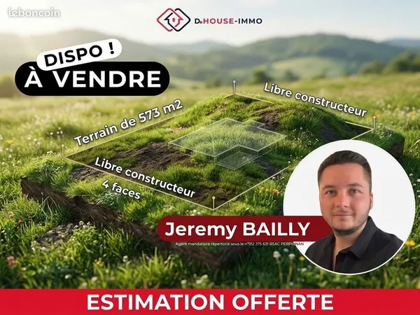 Terrain 573 m² tuchan
