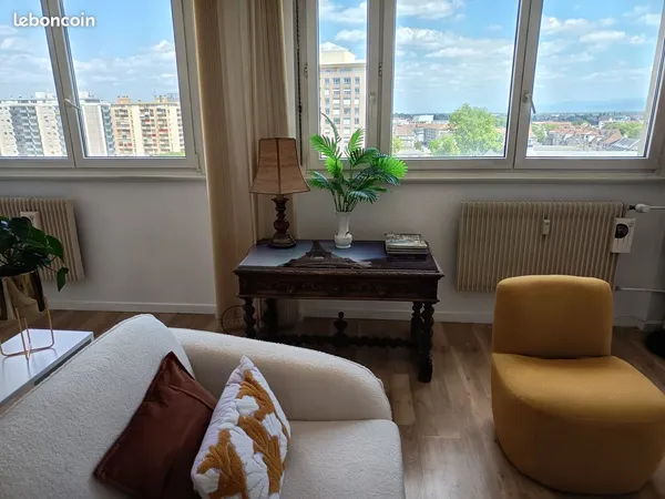 Appartement meublé 3 pièces de 80 m² - Mulhouse centre - Parking - Wi-Fi fibre
