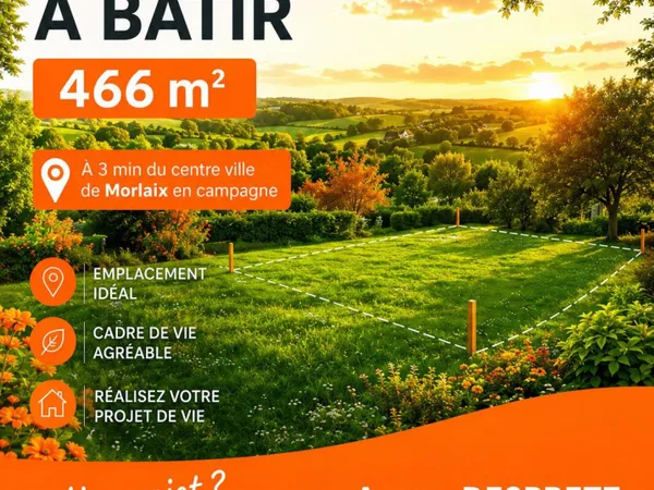 TERRAIN À BÂTIR - 466 m²