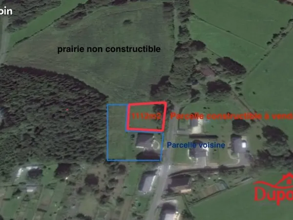 Terrain 1112 m² Harcy