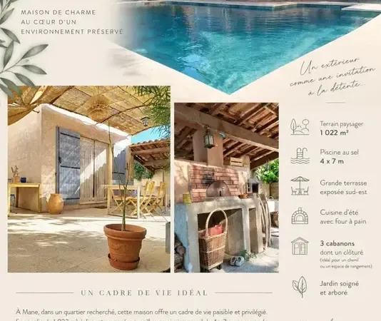 Maison 4 pièces 98 m² à vendre à Mane (04300)
