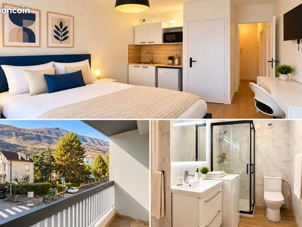 Studio 20 m² refait à neuf - Balcon vue Bastille - Île Verte / CHU Grenoble