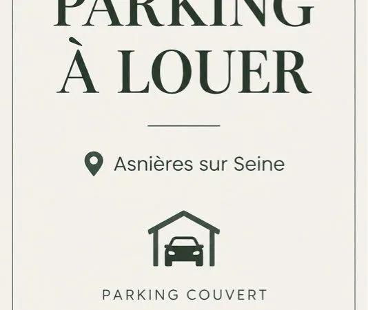 Parking à louer à Asnières sur Seine