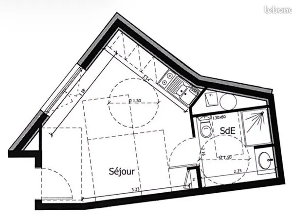 Studio en vente