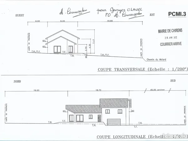 TERRAIN VUE SPLENDIDE-1500m2-VIABILITE BORD TERR.-PC SURFACE 132m2 PLANCHER DEMI NIVEAU