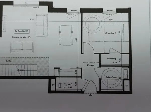 Duplex 4 pièces 101 m²