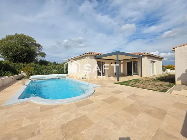 GONFARON - VILLA CONTEMPORAINE 2022, PLAIN-PIED, PISCINE CHAUFFÉE, 3 CHAMBRES, GARAGE