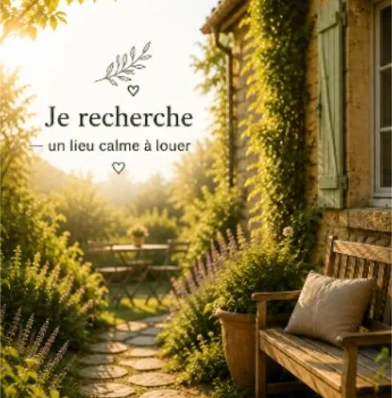 Professionnelle sérieuse recherche un lieu calme à louer