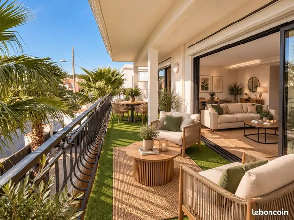 Superbe 3P de 76 m² - 2 terrasses - Climatisation - Plage à 50 m - Quartier bouches du loup