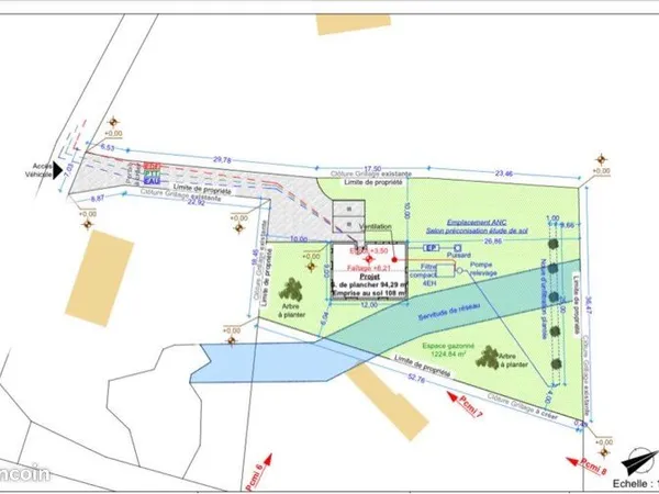 Terrain constructible à vendre