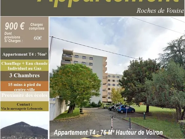 Appartement T4 76M² Voiron