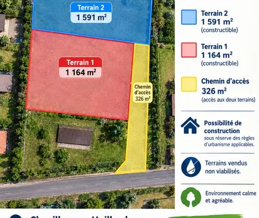 🌿 rare opportunité à saisir - ensemble de terrains à vendre 🌿
