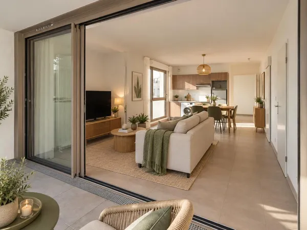 Appartement trois pièces avec loggia, cave et un grand box d