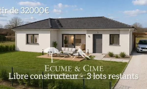Terrain constructible et viabilisé