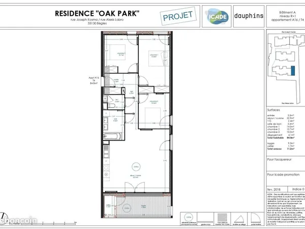 Appartement 3 pièces 84 m²