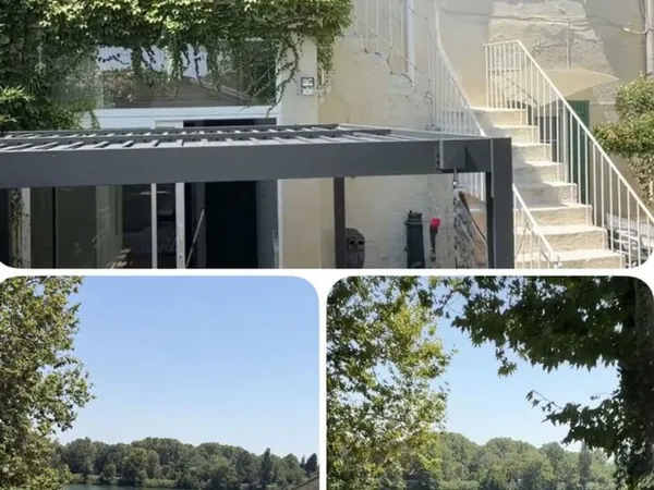 Maison de ville avec extérieur et vue sur le Rhône