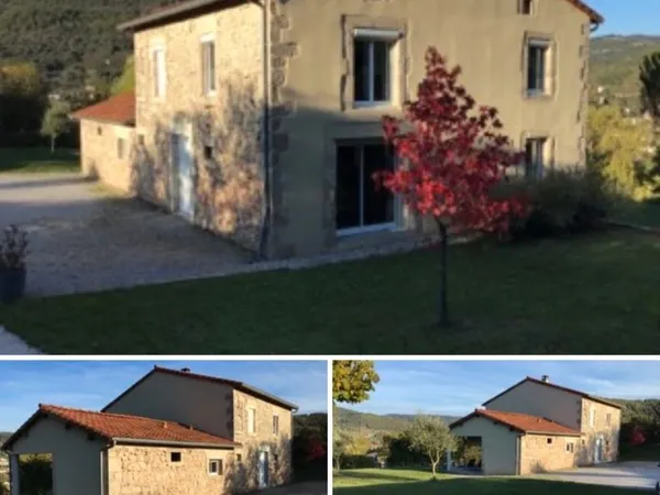 Belle maison en pierre avec piscine