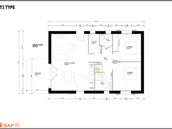 PROJET MAISON + TERRAIN 10MIN D'OLORON SAINTE-MARIE