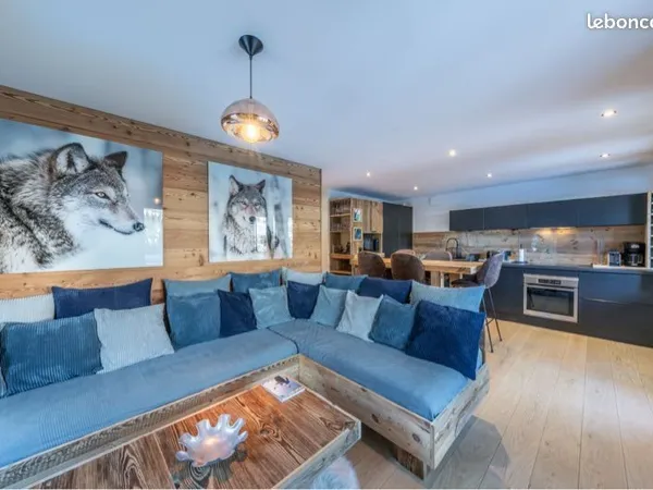 T4 81m2 avec Jardin 120m2 à 2mins centre Megeve