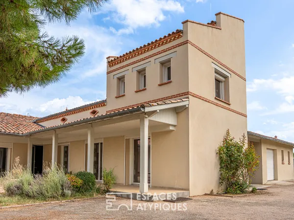 Maison de caractère avec piscine et jardin paysagé à Montech