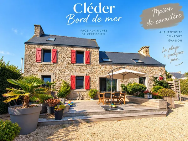 Cléder en bord de mer - Maison de caractère face aux dunes de Kerfissien