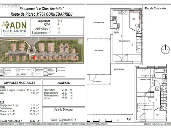 Villa 3 pièces 67 m²