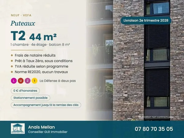 Appartement 2 pièces 44 m²