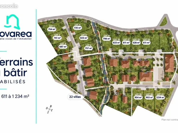 Terrain 754 m² Seignosse