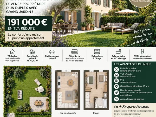 -MANOSQUE !!! VOTRE T3 DUPLEX AVEC 92,50 m² pour moins de 200 000€ c'est possible