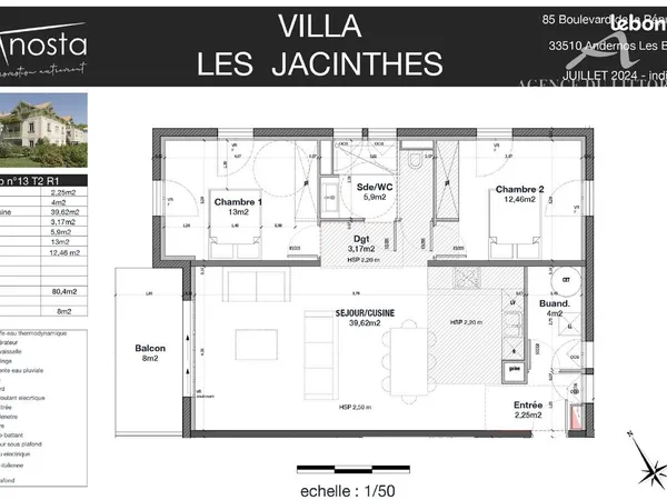 Appartement 3 pièces 80 m²
