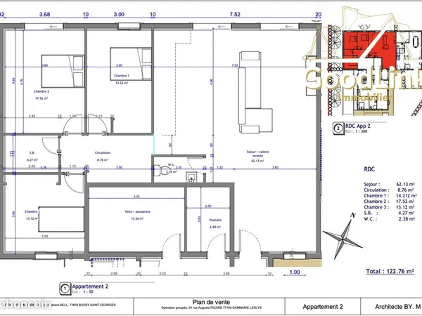 Appartement 5 pièces 123 m²